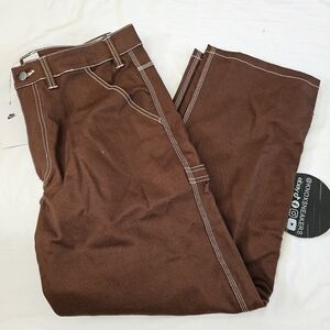 Nike Life Straight Leg Carpenter Pants Cacao Wow Brown FB7198-259 Men's Size 36